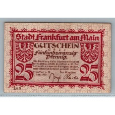 ALEMANIA 1919 BILLETE DE 25 Pfennig RARO